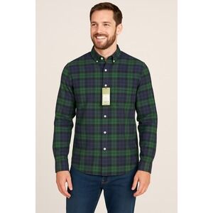 Goodfellow & Co. Mens XXL Slim Fit Plaid Long‎ Sleeve Button Down Casual Shirt